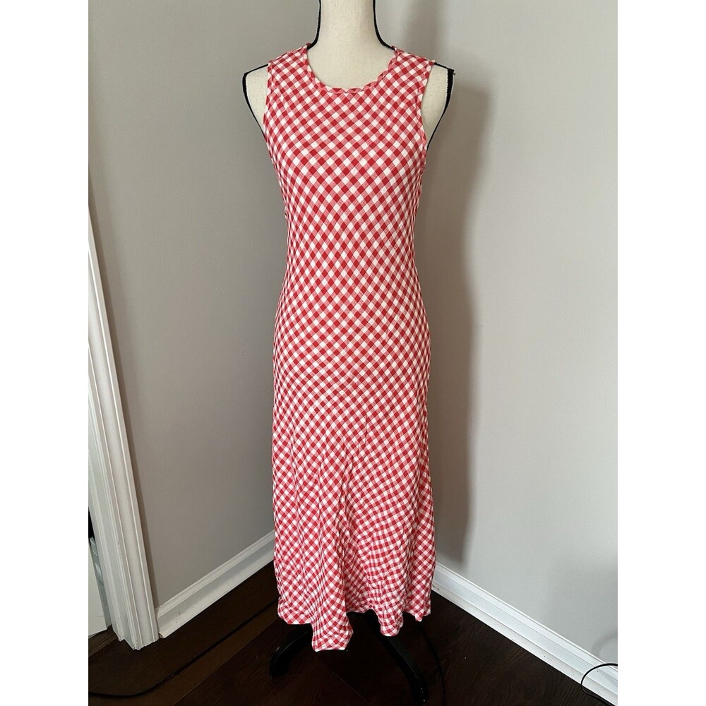 NWT WAYF Red And White Gingham Dress Small
